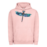 Pigment Salmon Blue Dragonfly Urban Hoodie - LillyAllenDesigns