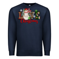 Navy Love Christmas Snowman Premium Sweatshirt - FaDigitalArtStudio