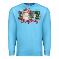 Ocean Blue Love Christmas Snowman Premium Sweatshirt - FaDigitalArtStudio