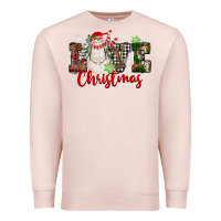 Pale Pink Love Christmas Snowman Premium Sweatshirt - FaDigitalArtStudio