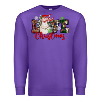Purple Love Christmas Snowman Premium Sweatshirt - FaDigitalArtStudio