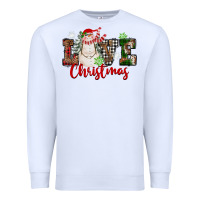 White Love Christmas Snowman Premium Sweatshirt - FaDigitalArtStudio