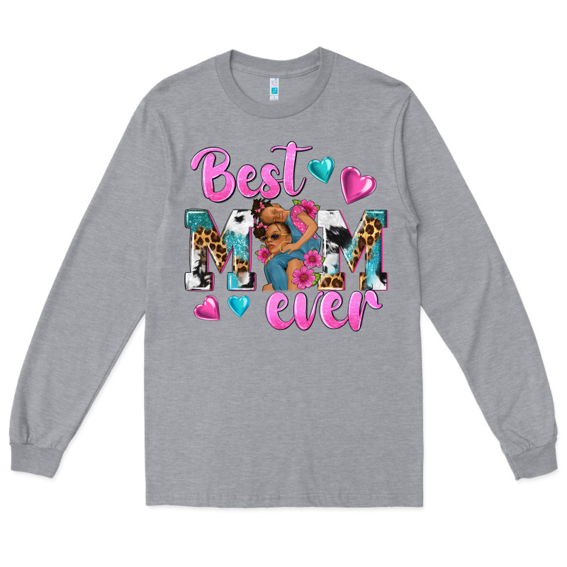 Best Mom Ever Afro Woman Long Sleeve Tee by texasbilliewilder | Teevron