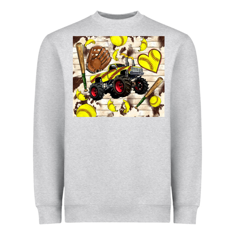 Softball Crusher Heavyweight Sweatshirt by TumblerDesignByShophia | Teevron