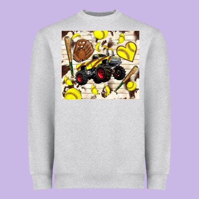 Softball Crusher Heavyweight Sweatshirt Designed By Tumblerdesignbyshophia