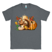 Charcoal Heather Fall Squirrel Classic Tee - LillyAllenDesigns