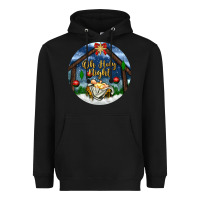 Black oh holy night Heavyweight Hoodie - BundleAndBundleShop