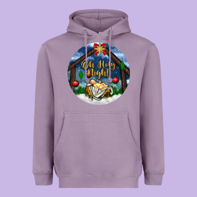 Oh Holy Night Heavyweight Hoodie Designed By Bundleandbundleshop