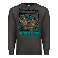 Smoke Somebody's Problem Hand Skeleton Premium Sweatshirt - FaDigitalArtStudio