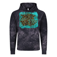 Cloud Black leopard turquoise Vintage Hoodie - RanaPortraitStore