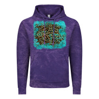 Cloud Purple leopard turquoise Vintage Hoodie - RanaPortraitStore