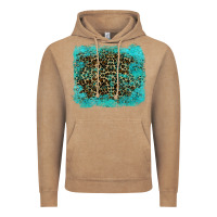 Vintage Coffee leopard turquoise Vintage Hoodie - RanaPortraitStore