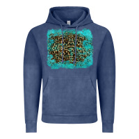 Vintage Denim leopard turquoise Vintage Hoodie - RanaPortraitStore