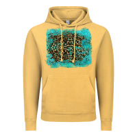 Vintage Mustard leopard turquoise Vintage Hoodie - RanaPortraitStore