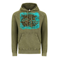 Vintage Olive leopard turquoise Vintage Hoodie - RanaPortraitStore