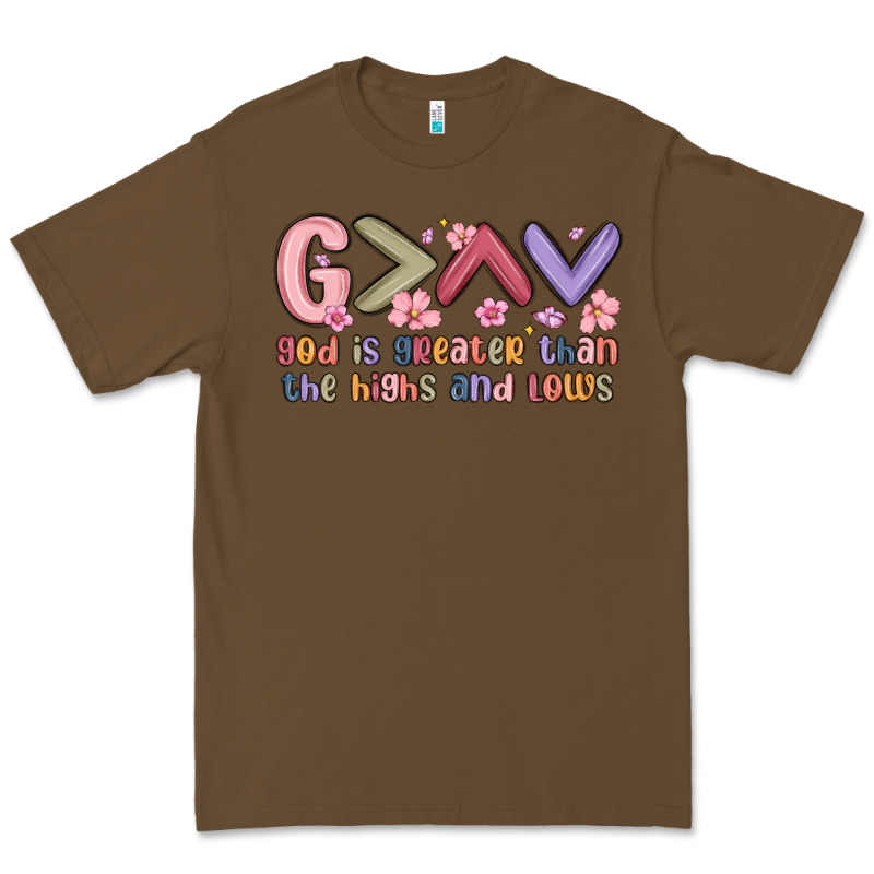 God Is Greater Than The Highs And Lows Premium Tee by MaliasSmallBusiness | Teevron