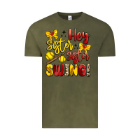 Vintage Olive hey sister sister swing softball Vintage Tee - Artiststas