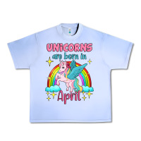 Grape Ice unicorns are born in april Urban Heavy Tee - Jasminsmagicworld