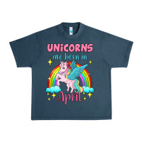 Midnight Navy unicorns are born in april Urban Heavy Tee - Jasminsmagicworld