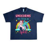Navy unicorns are born in april Urban Heavy Tee - Jasminsmagicworld