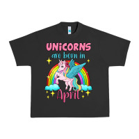 Pigment Black unicorns are born in april Urban Heavy Tee - Jasminsmagicworld