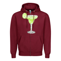 Burgundy martini fa element Zipper Hoodie - FaDigitalArtStudio
