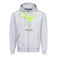 Heather Grey martini fa element Zipper Hoodie - FaDigitalArtStudio
