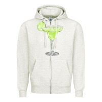 Oatmeal Heather martini fa element Zipper Hoodie - FaDigitalArtStudio