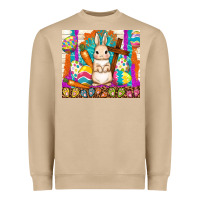 Mushroom easter day rabbit Heavyweight Sweatshirt - TumblerDesignByShophia