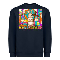 Navy easter day rabbit Heavyweight Sweatshirt - TumblerDesignByShophia