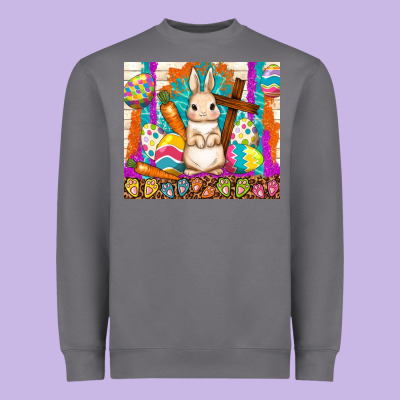 Easter Day Rabbit Heavyweight Sweatshirt Designed By Tumblerdesignbyshophia