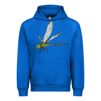 Cobalt Blue And Yellow Dragonfly Urban Hoodie - LillyAllenDesigns