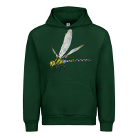 Forest Green Blue And Yellow Dragonfly Urban Hoodie - LillyAllenDesigns