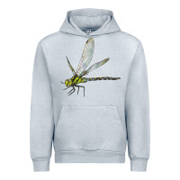 Heather Grey Blue And Yellow Dragonfly Urban Hoodie - LillyAllenDesigns