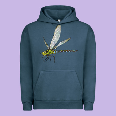 Blue And Yellow Dragonfly Urban Hoodie Designed By Lillyallendesigns
