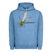 Pigment Pebble Blue Blue And Yellow Dragonfly Urban Hoodie - LillyAllenDesigns