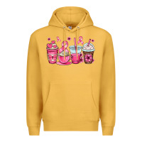 Mustard breast cancer coffee cups Premium Hoodie - OliviaCreatesArt