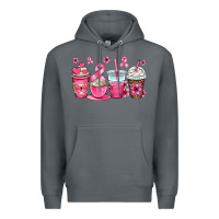 Rock breast cancer coffee cups Premium Hoodie - OliviaCreatesArt