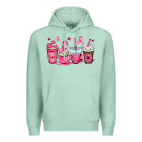 Seafoam breast cancer coffee cups Premium Hoodie - OliviaCreatesArt