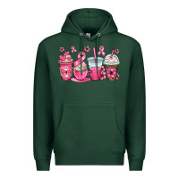 Sports Green breast cancer coffee cups Premium Hoodie - OliviaCreatesArt
