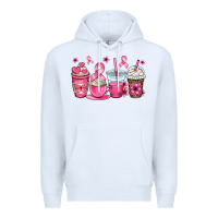 White breast cancer coffee cups Premium Hoodie - OliviaCreatesArt