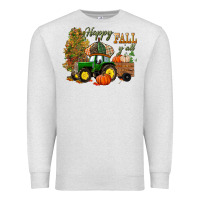 Oatmeal Heather Happy Fall Y'all Premium Sweatshirt - BundleAndBundleShop