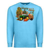 Ocean Blue Happy Fall Y'all Premium Sweatshirt - BundleAndBundleShop