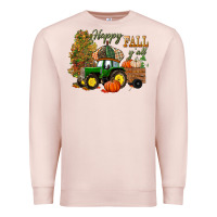 Pale Pink Happy Fall Y'all Premium Sweatshirt - BundleAndBundleShop