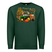 Sports Green Happy Fall Y'all Premium Sweatshirt - BundleAndBundleShop