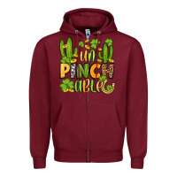 Burgundy un pinch able  st. patrick's day Zipper Hoodie - OliviaCreatesArt