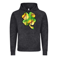 Vintage Black st. patrick's day clover softball Vintage Hoodie - Artiststas
