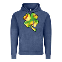 Vintage Denim st. patrick's day clover softball Vintage Hoodie - Artiststas