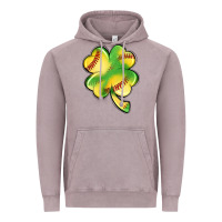 Vintage Zinc st. patrick's day clover softball Vintage Hoodie - Artiststas