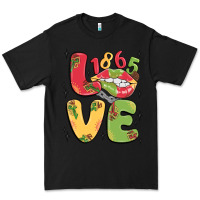 Black love juneteenth lips Premium Tee - MaliasSmallBusiness